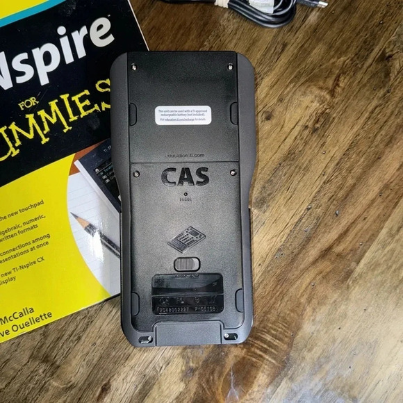 BUNDLE Texas Instruments TI-nspire CAS Graphing Calculator, Cable, Battery, Book - Picture 12 of 15